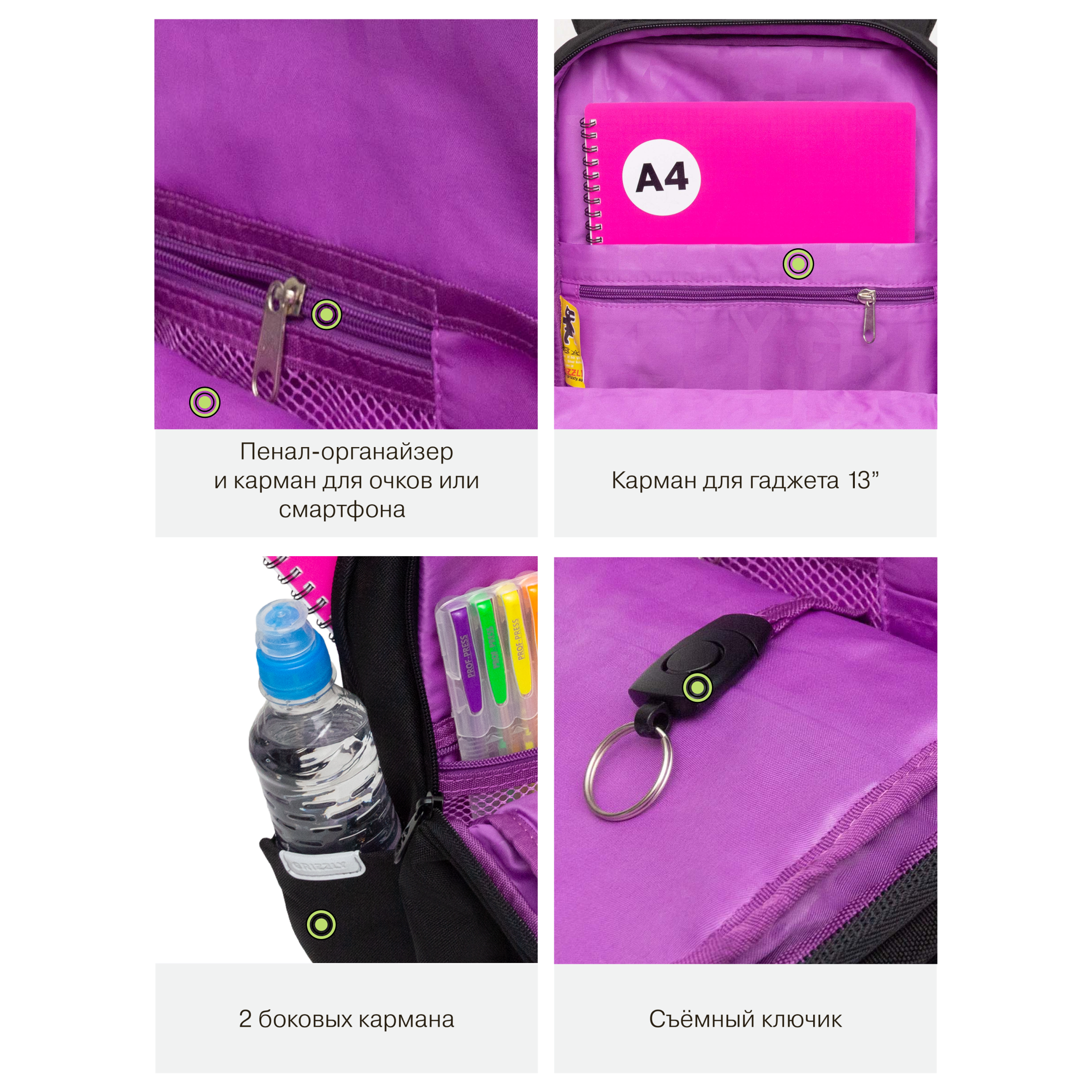 Рюкзак Grizzly для девочки - фото 11