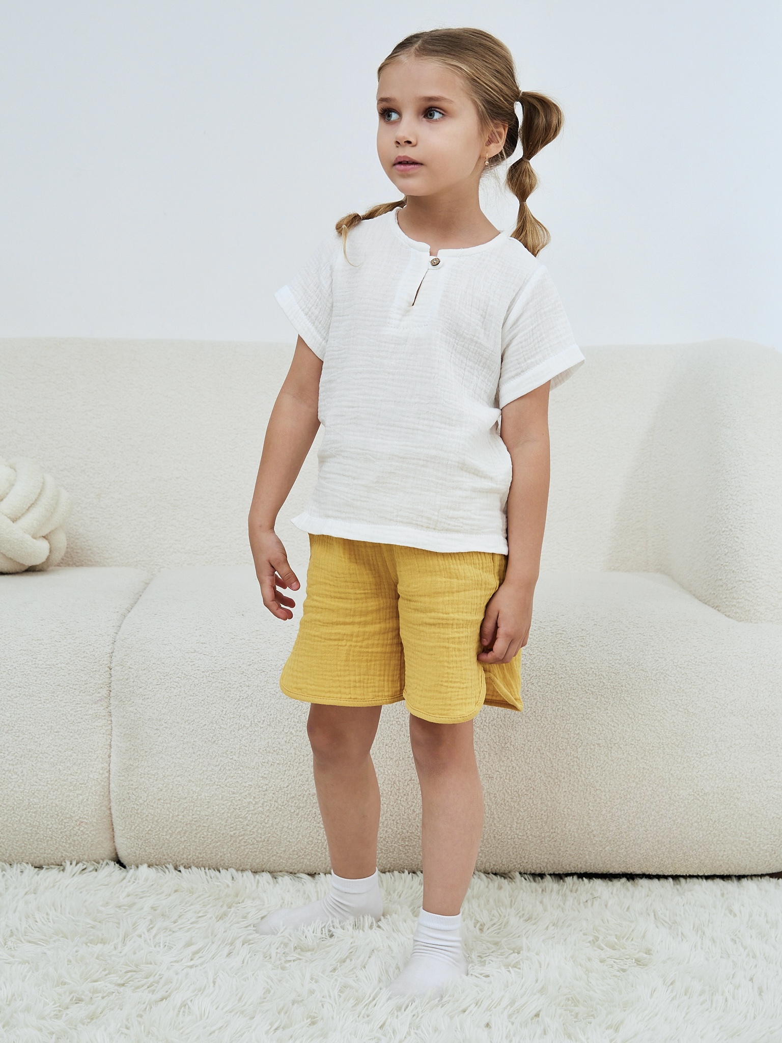 Шорты MOUN Шорты_муслин_горчичный - фото 20