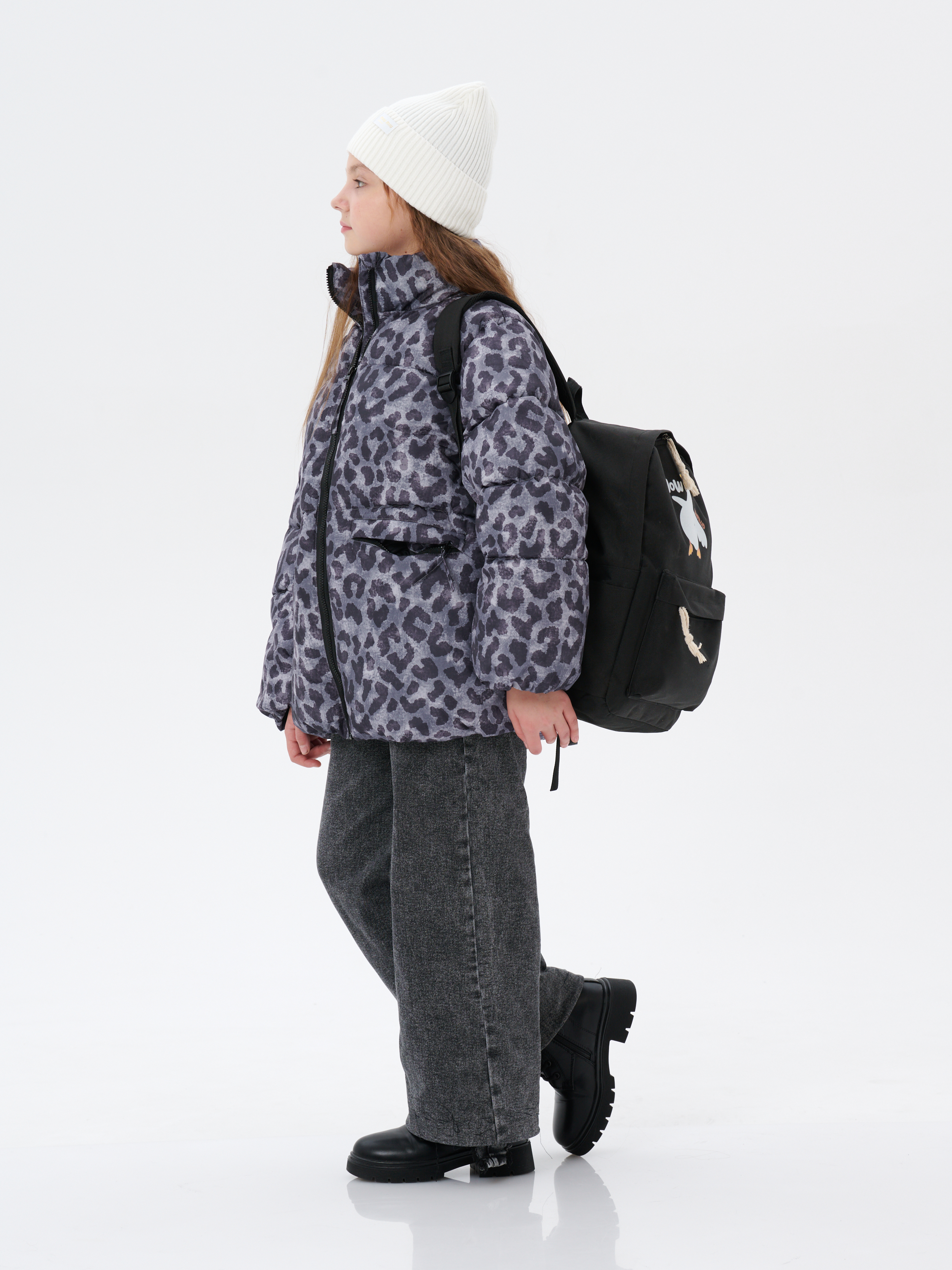 Куртка КрутышОк Т-066 серый леопард - фото 12