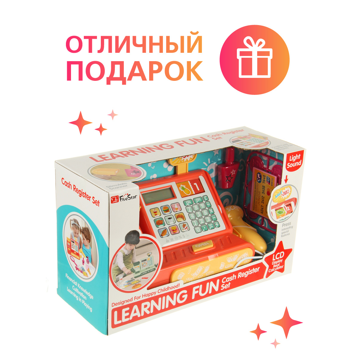 Игровой набор Veld Co тележки и корзинки, прилавок, касса, продукты - фото 7