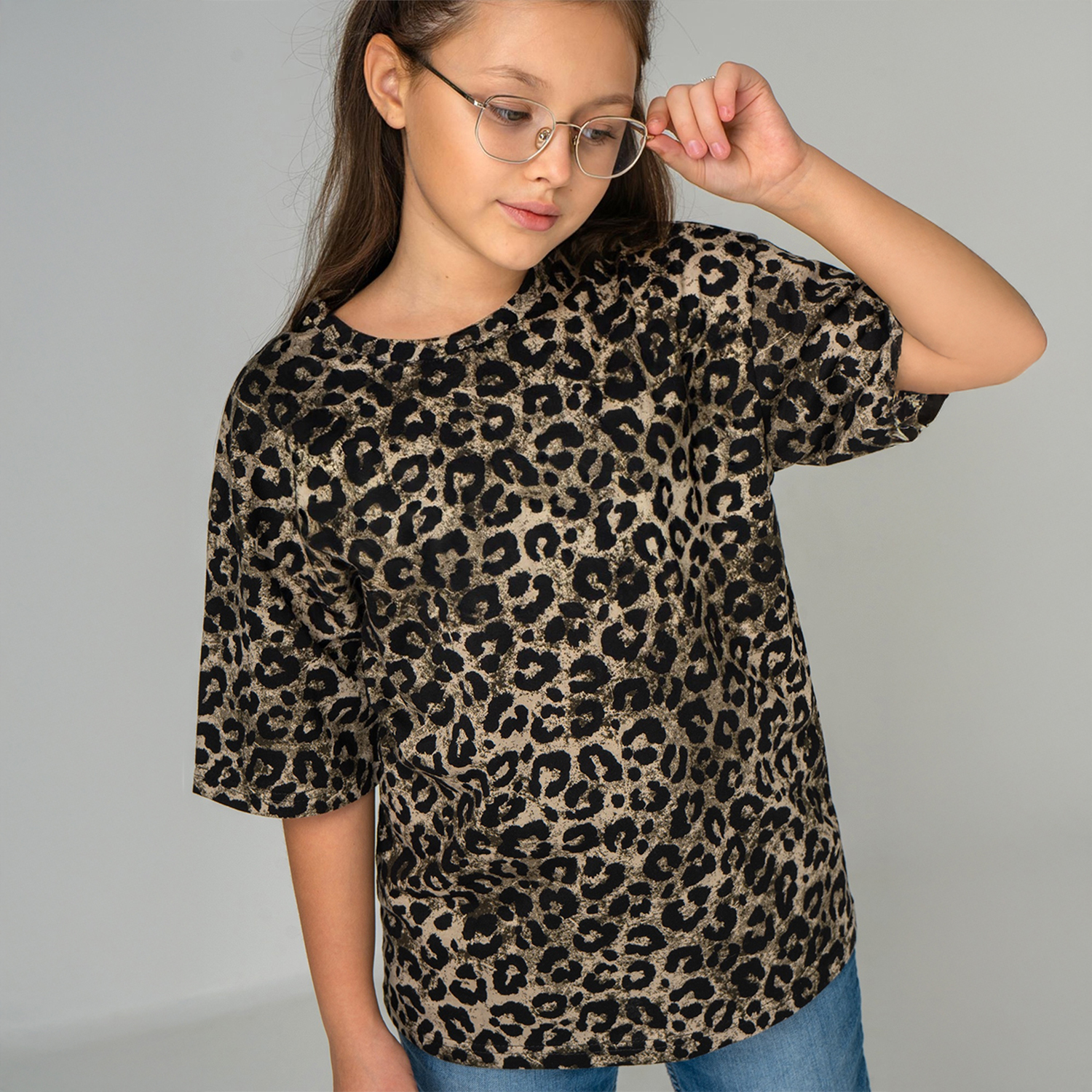 Футболка HappyFox HF0178SPваренка.леопард - фото 7