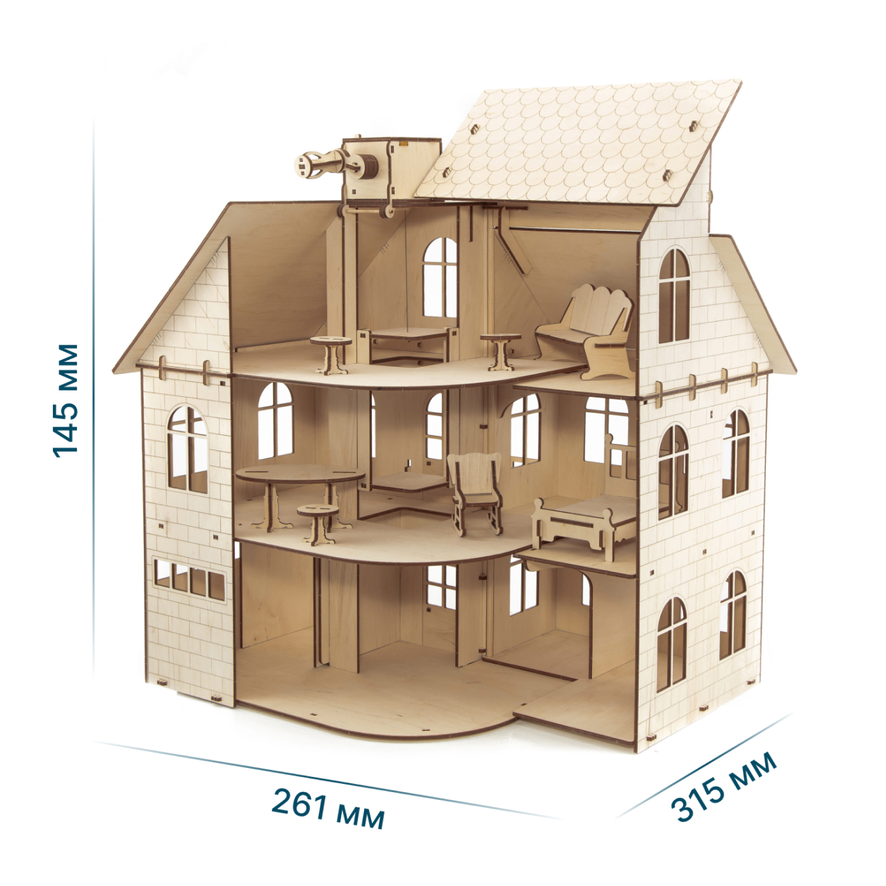 Домик для кукол Eco Wood Art EHouse - фото 2