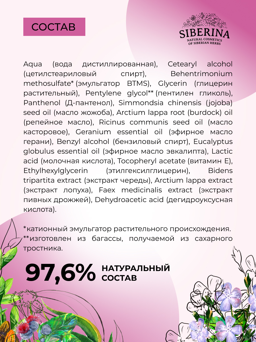 Бальзам Siberina Против перхоти 200 мл - фото 7