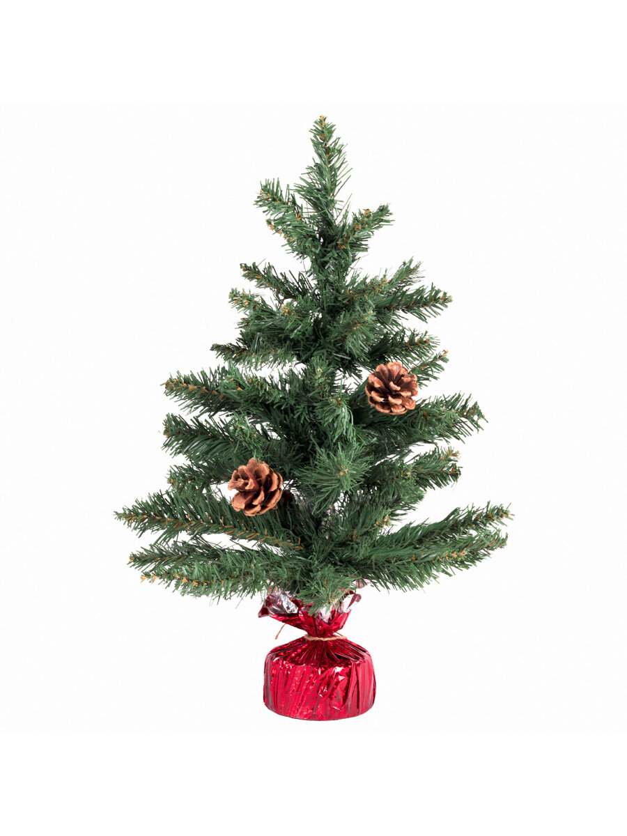 Новогодняя елка Золотая сказка искусственная декоративная 50 см зеленая с гирляндой и игрушками - фото 14