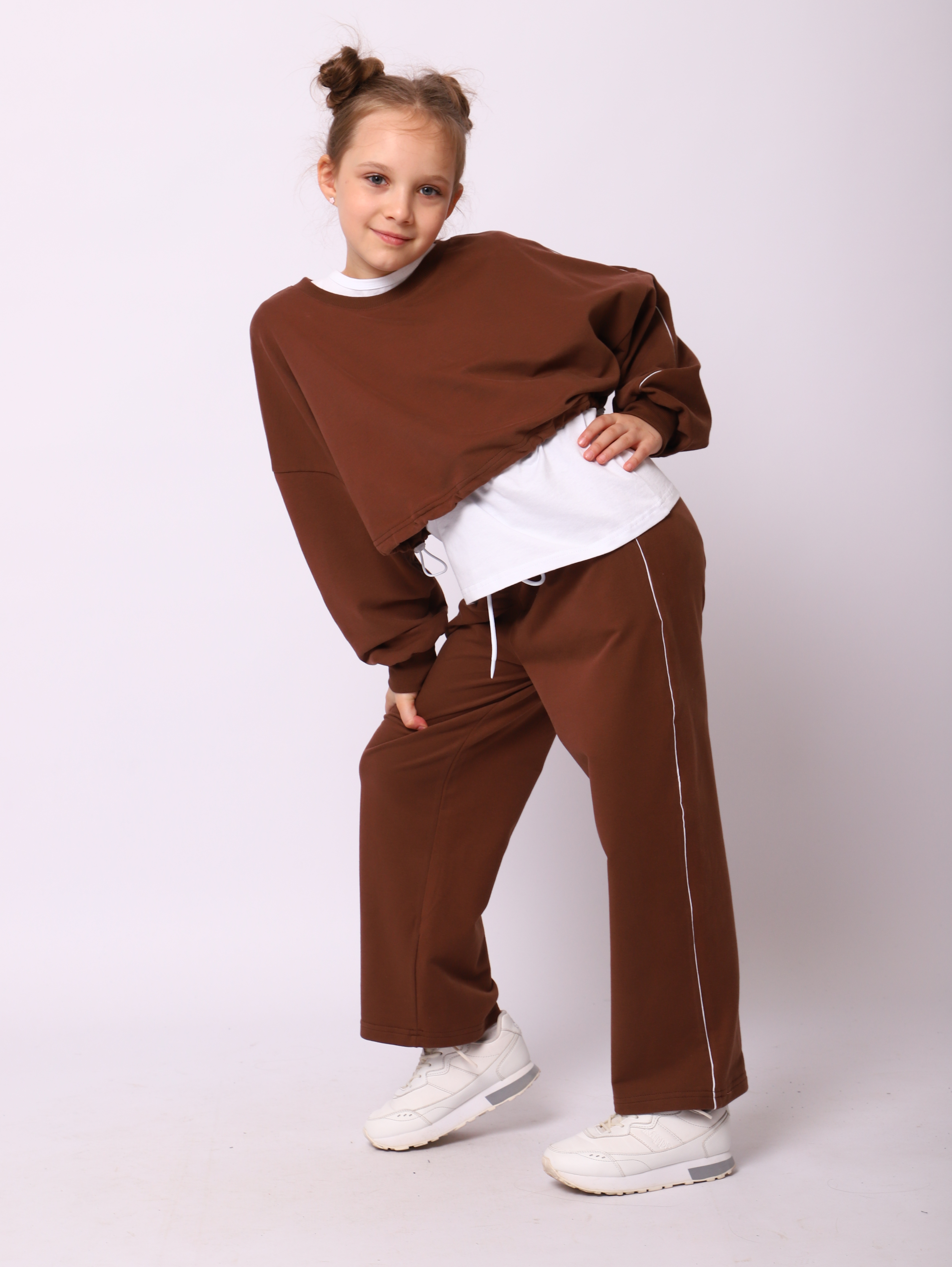 Костюм ЛАДОШКИ Костюм Алексия коричневый - фото 1