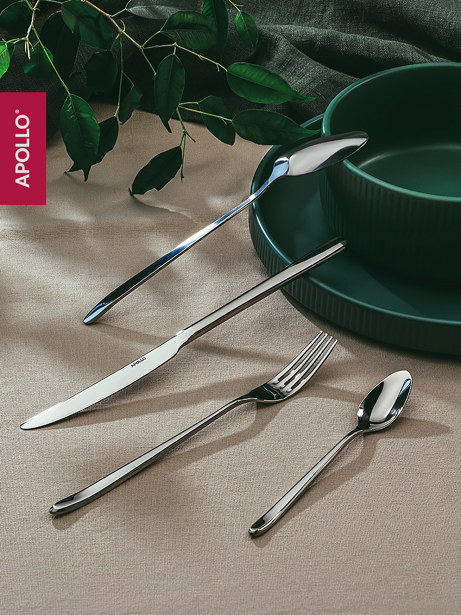 Набор столовых приборов APOLLO 24 предмета, узкие - фото 7