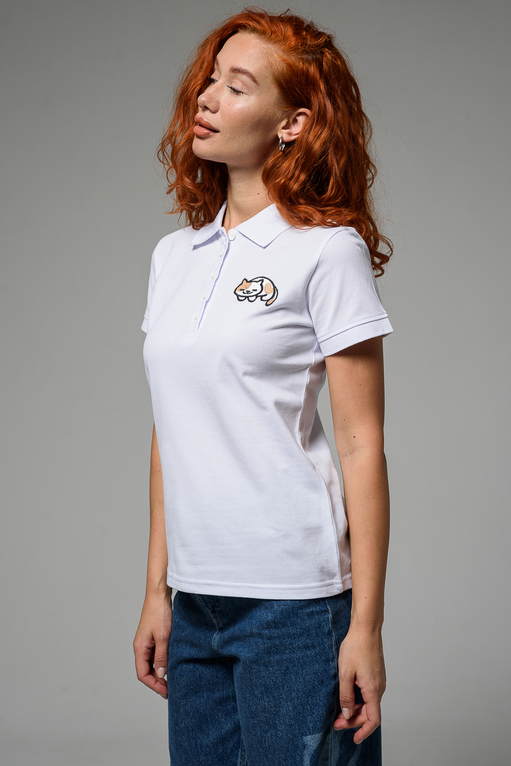 Поло Натали Суслова 8524 белый+кот - фото 3