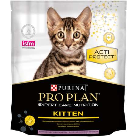 Корм для котят PRO PLAN Acti-Protect сухой с индейкой 400г