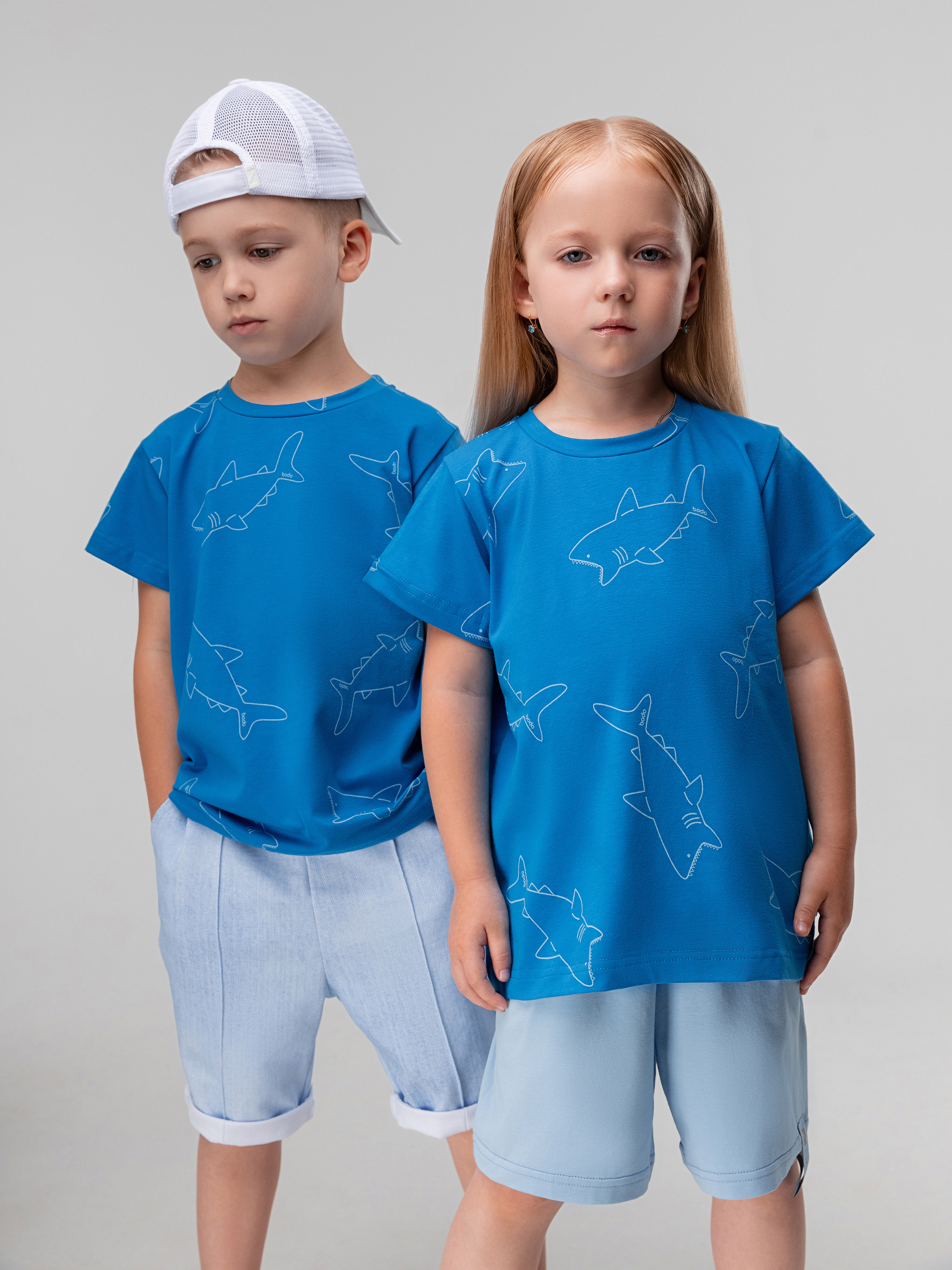 Футболка Bodo 4-316U_синий (белый) - фото 3