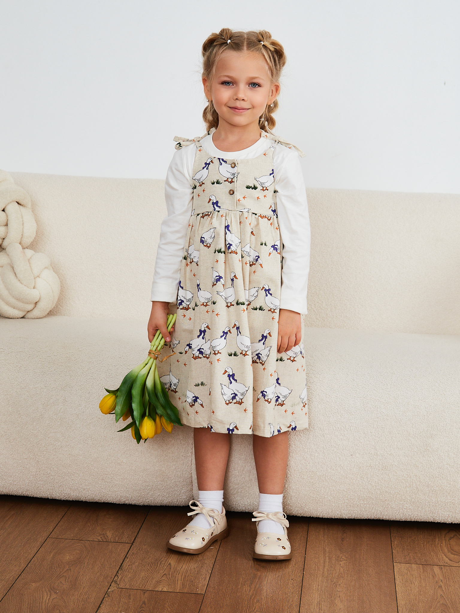 Сарафан MOUN сарафан_девочки_гуси - фото 17