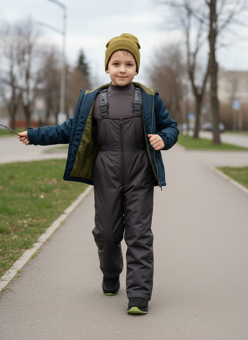 Полукомбинезон Arctic kids 60-006/2 серый - фото 2