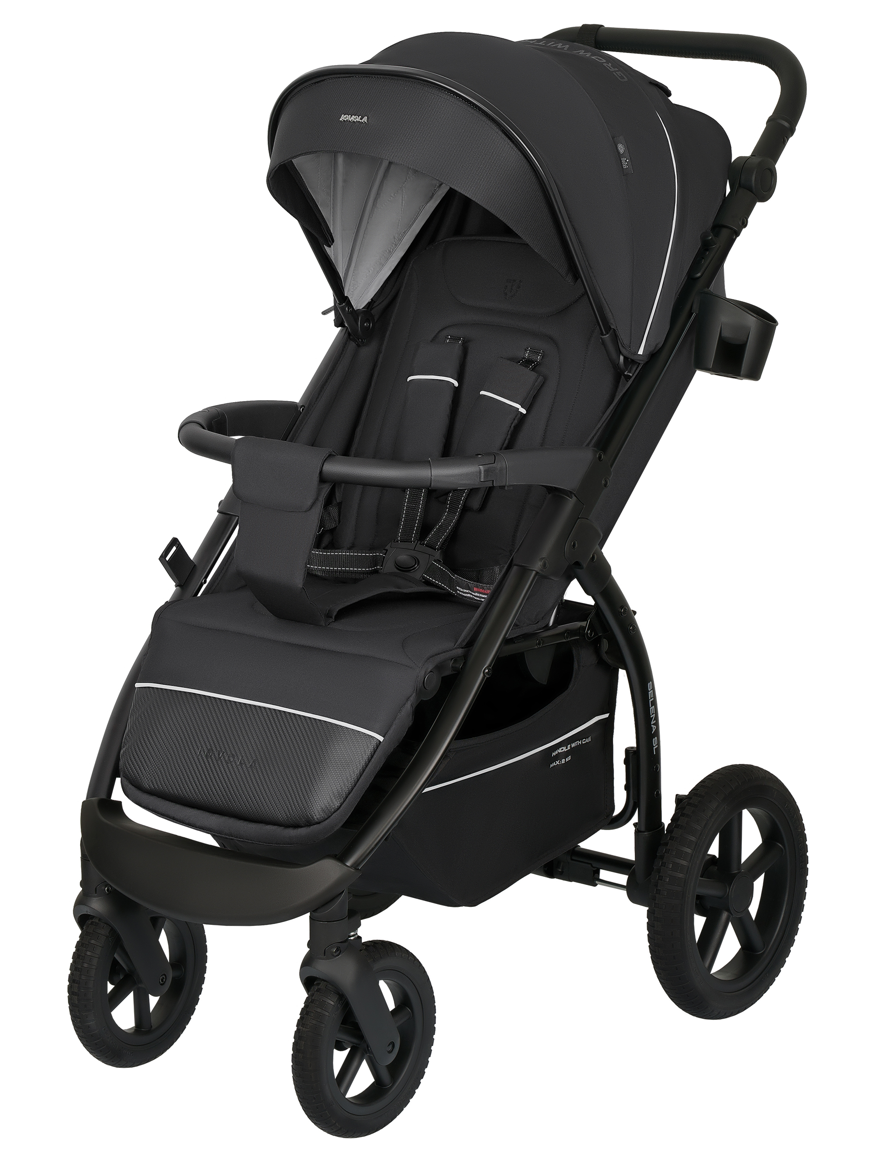 Коляска прогулочная JOVOLA Selena SL, всесезонная черный - фото 14