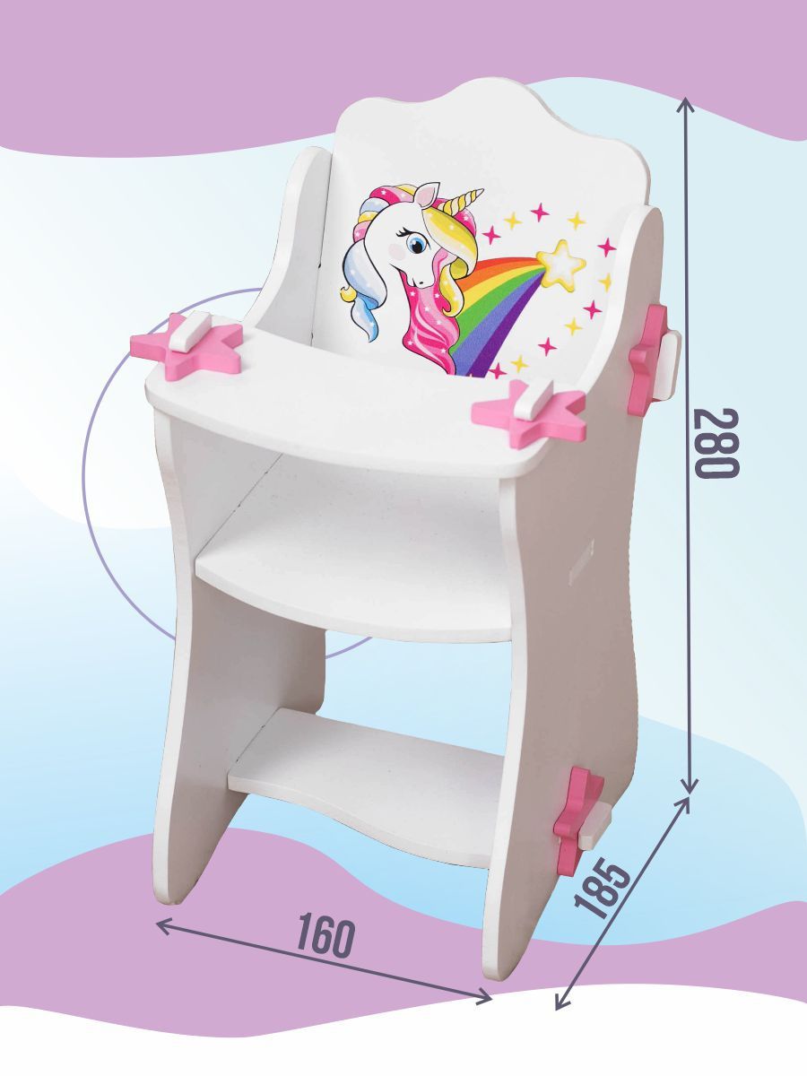 Аксессуар для кукол ViromToys стульчик для кормления Сс1011 - фото 5