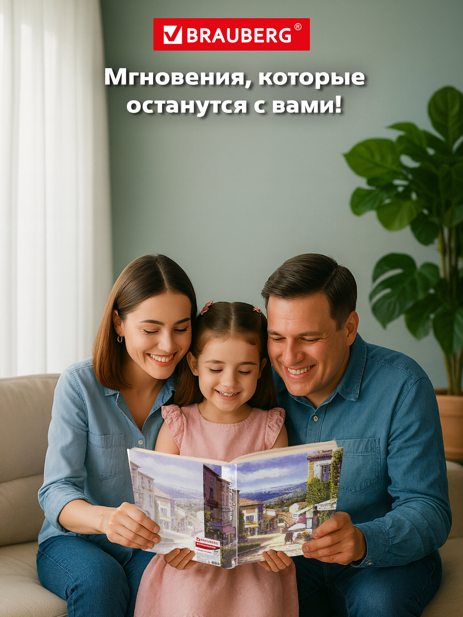 Фотоальбом Brauberg на 200 фото 10x15 семейный свадебный детский - фото 7