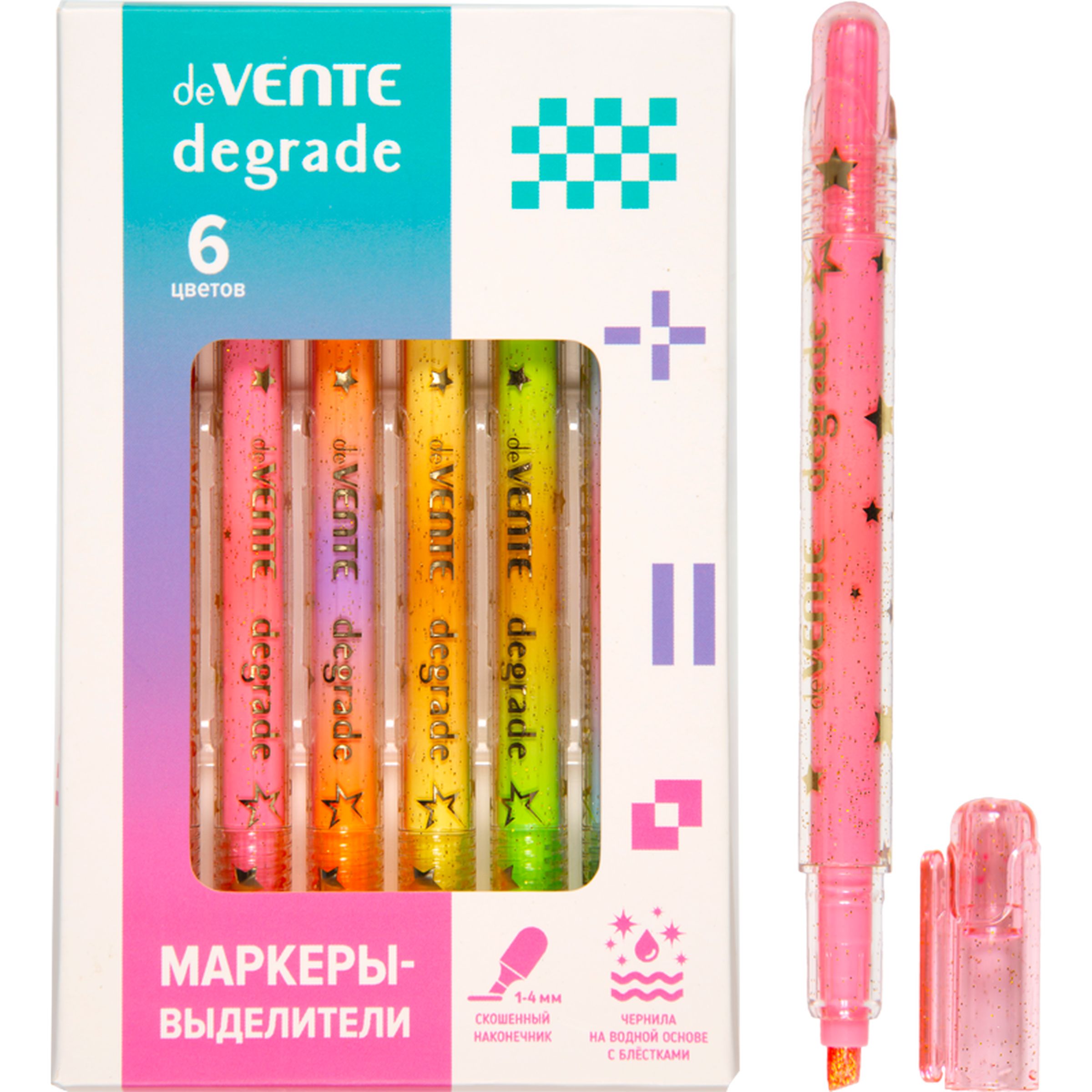 Текстовыделители deVENTE 6 шт. - фото 1