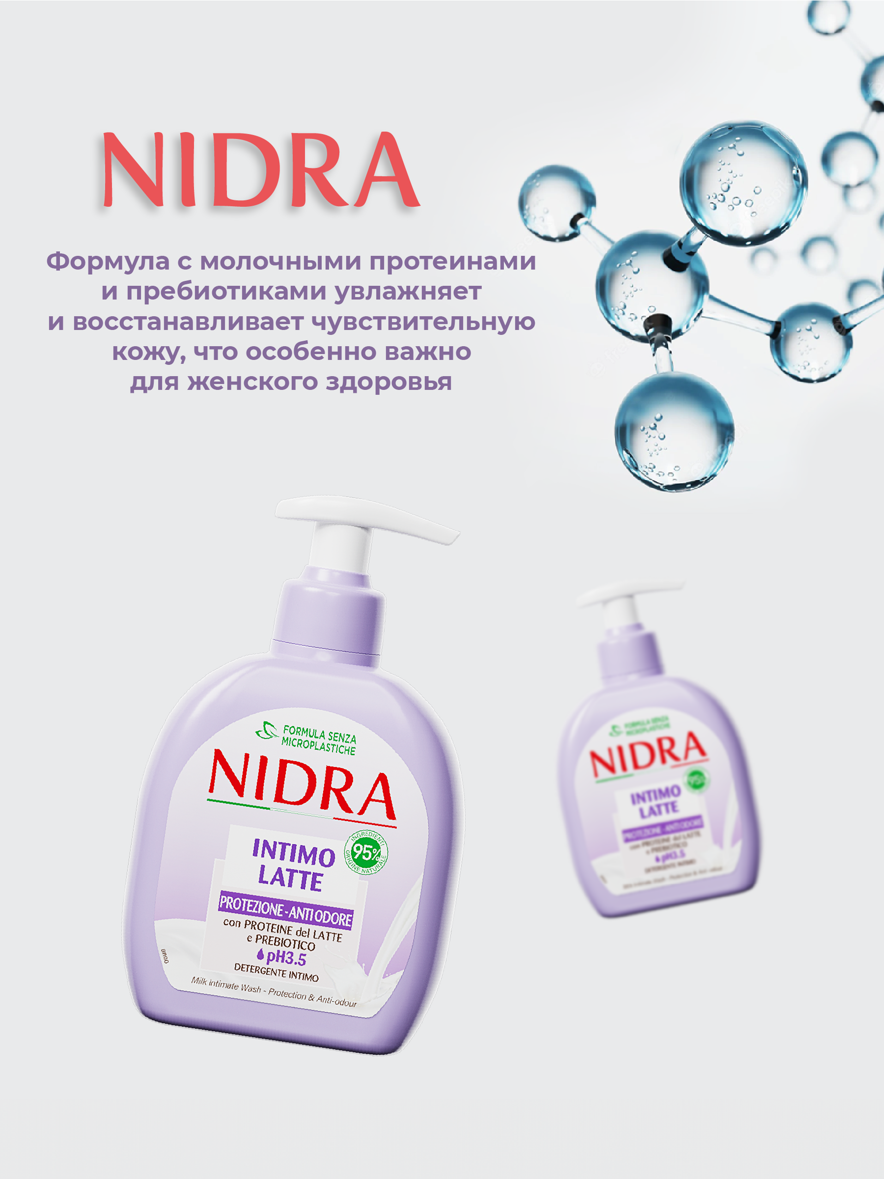 Гель для интимной гигиены NIDRA с пребиотиками - фото 4