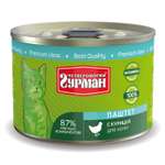 Корм влажный для котят Четвероногий Гурман 190г паштет с курицей