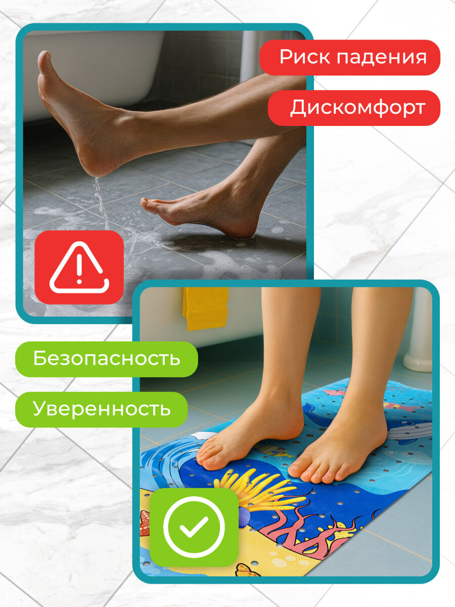 Коврик для ванной PRIMILA Кит 40 x 100 см - фото 6