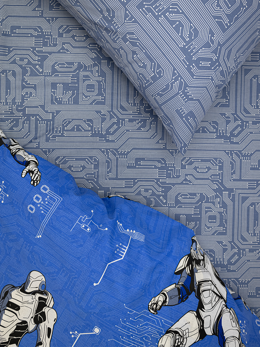 Комплект постельного белья BRAVO kids dreams Роботы полутораспальный 3 предм. - фото 11