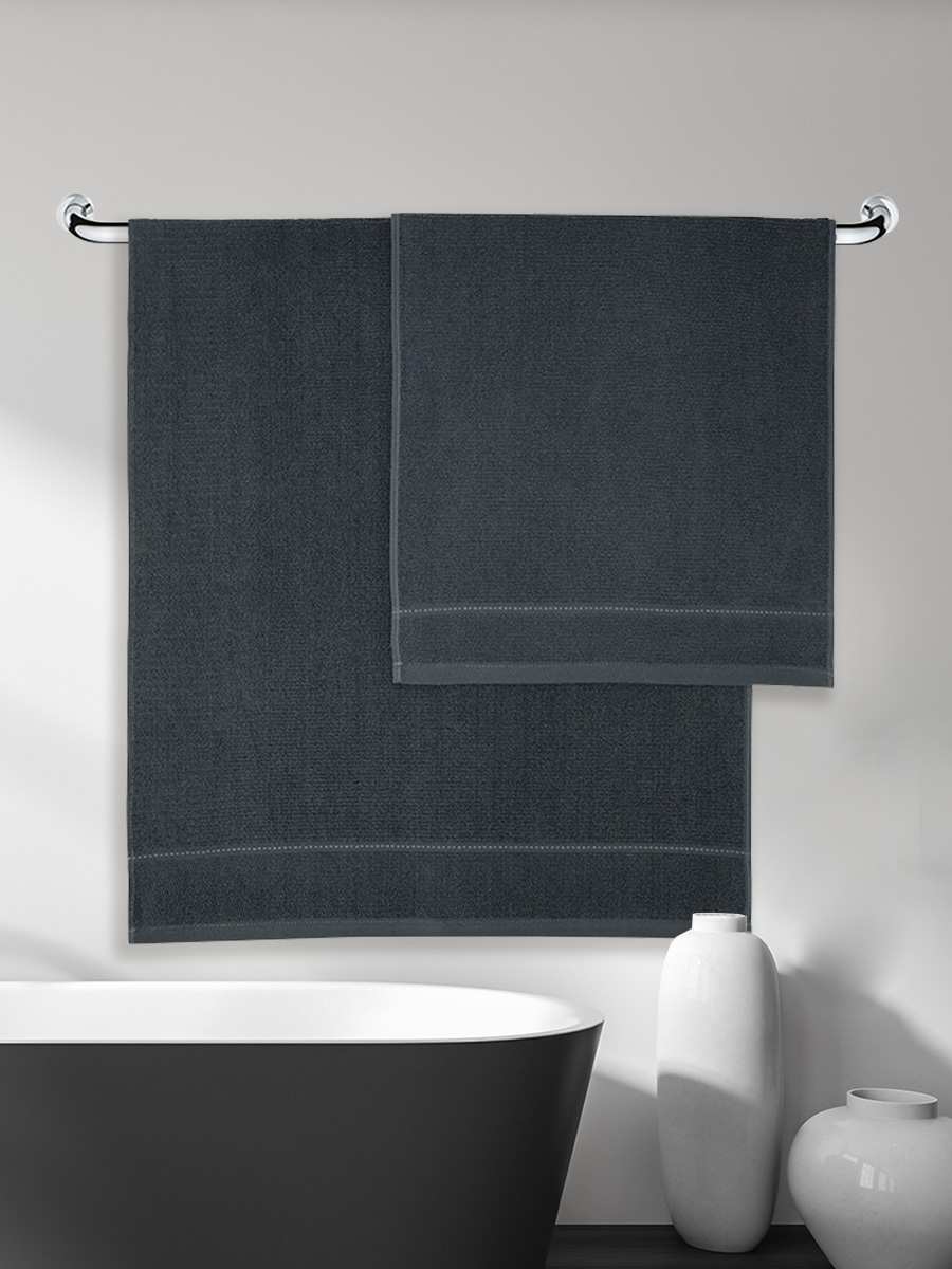 Полотенце BRAVO Букле 50*80х2 + 70*130х2 серый 4 шт. - фото 7
