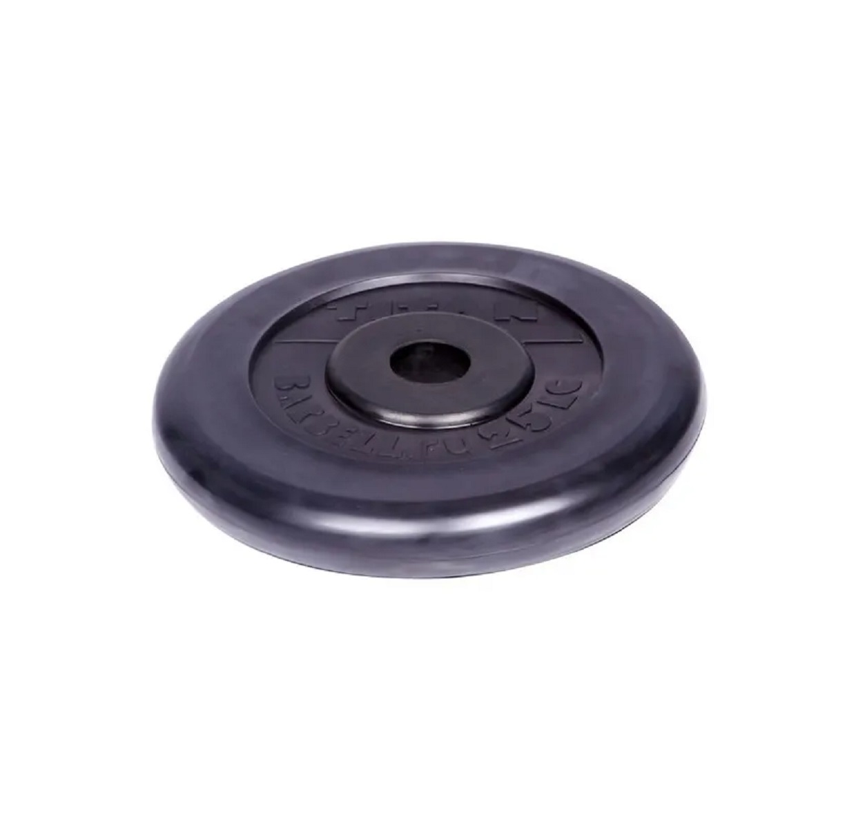 Диск обрезиненный, блин для штанги KMS sport Титан d 26 мм чёрный 25,0 кг - фото 1