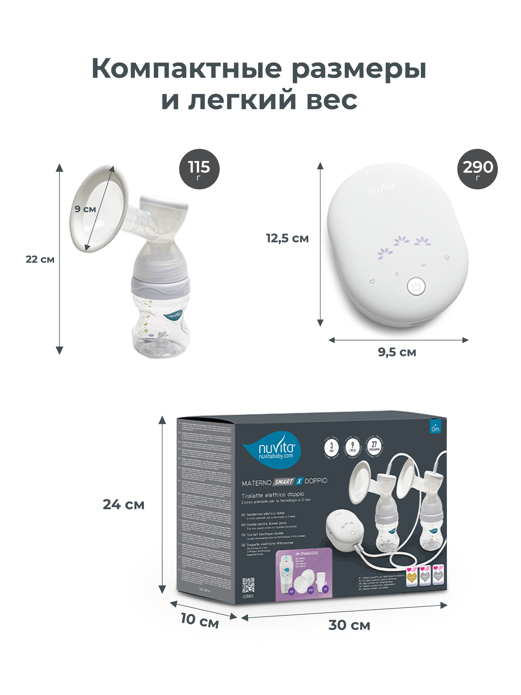 Молокоотсос электрический Nuvita Materno Smart X Doppio - фото 8
