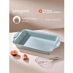 Форма для запекания Pragma Lanktu с силиконовыми ручками 41.8x25.6x5.5 см серая