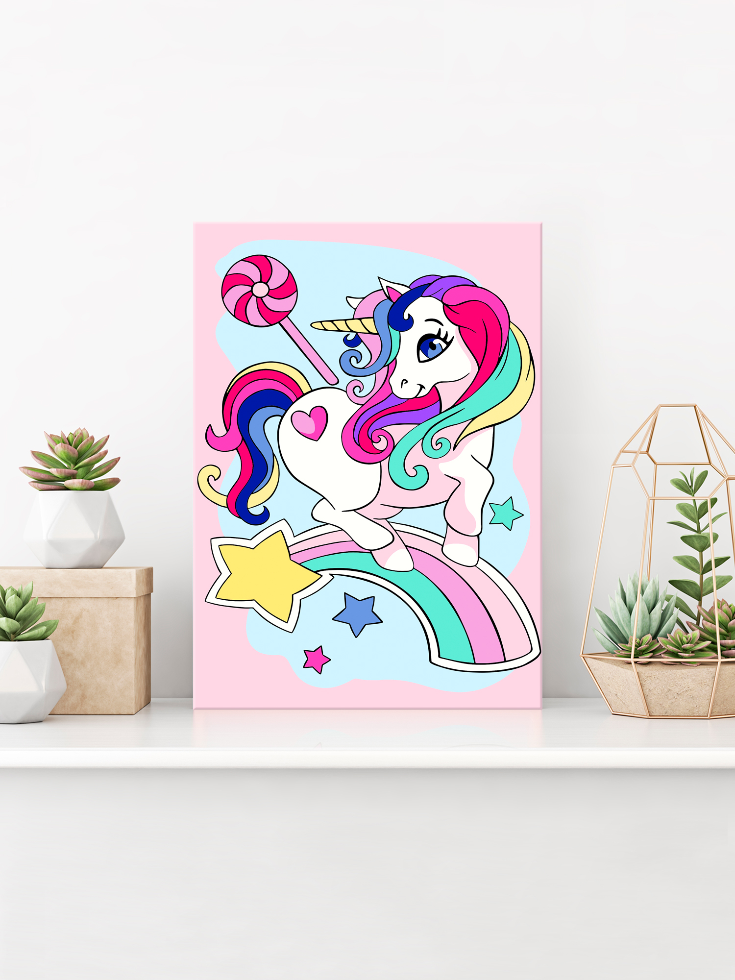Картина по номерам Hobby Paint Единорог на радуге в ассортименте - фото 3