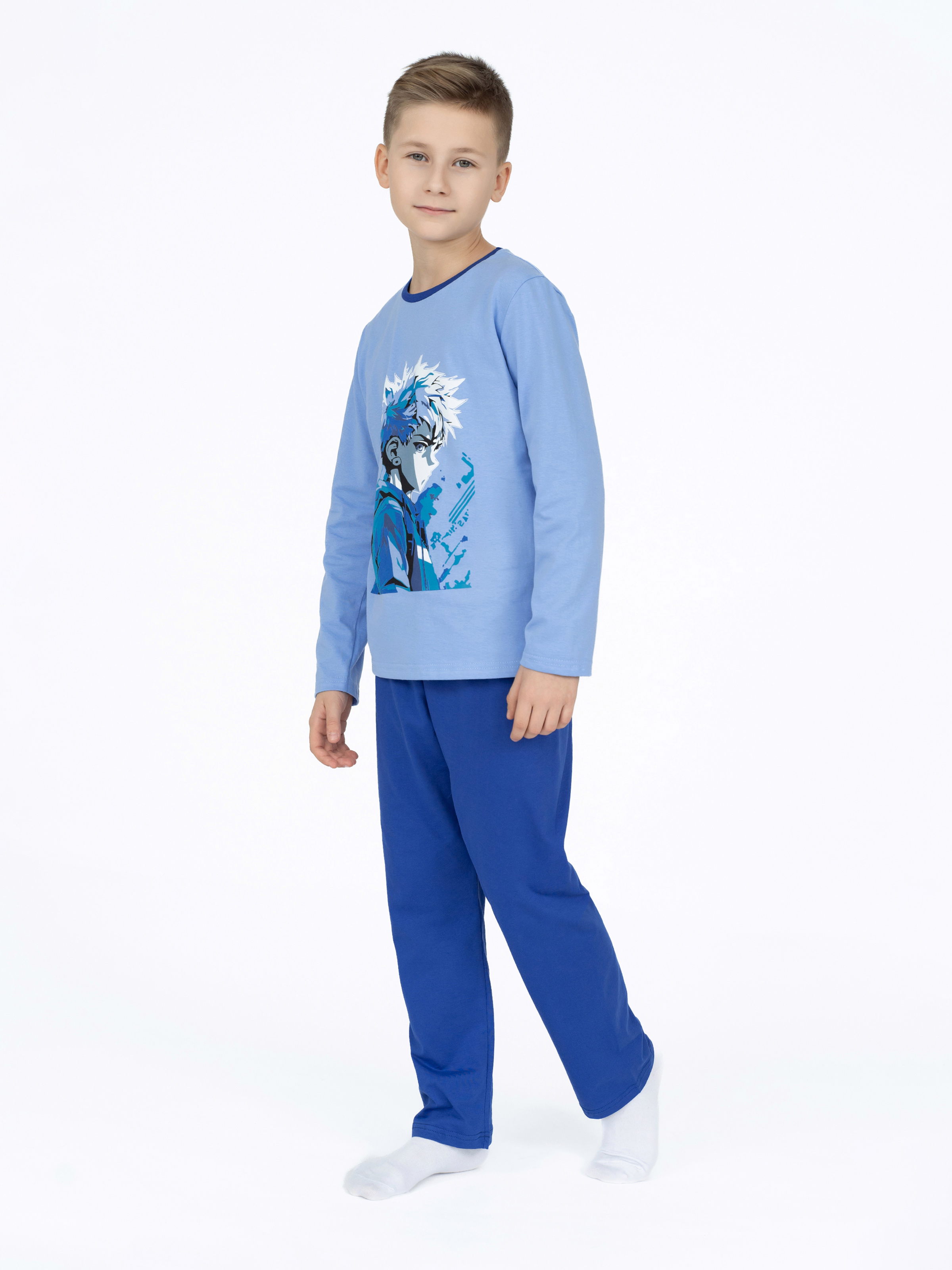 Пижама Утенок ПЖ-1810 т.голубой джип - фото 13