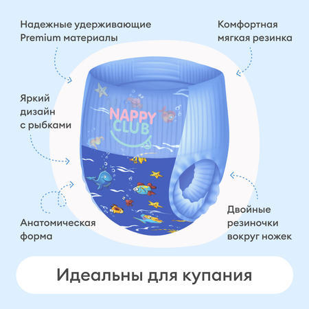 Трусики NappyClub Premium для плавания M 5 шт.
