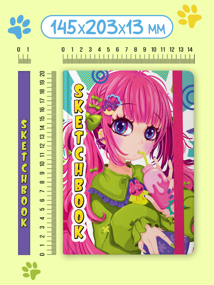 Блокнот Проф-Пресс Скетчбук А5. Аниме. Сладкий вкус 80 л. - фото 5