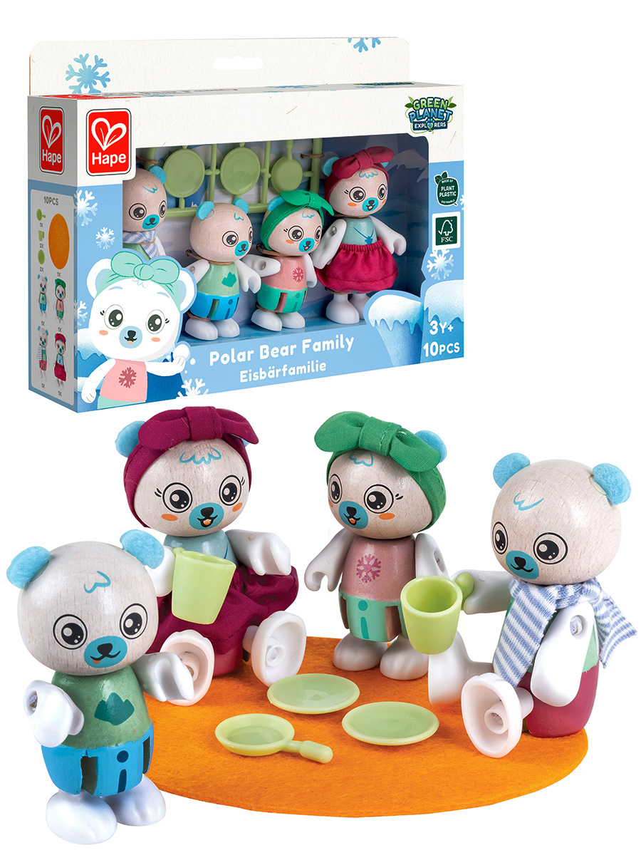 Игровой набор Hape Семья белых медведей - фото 2