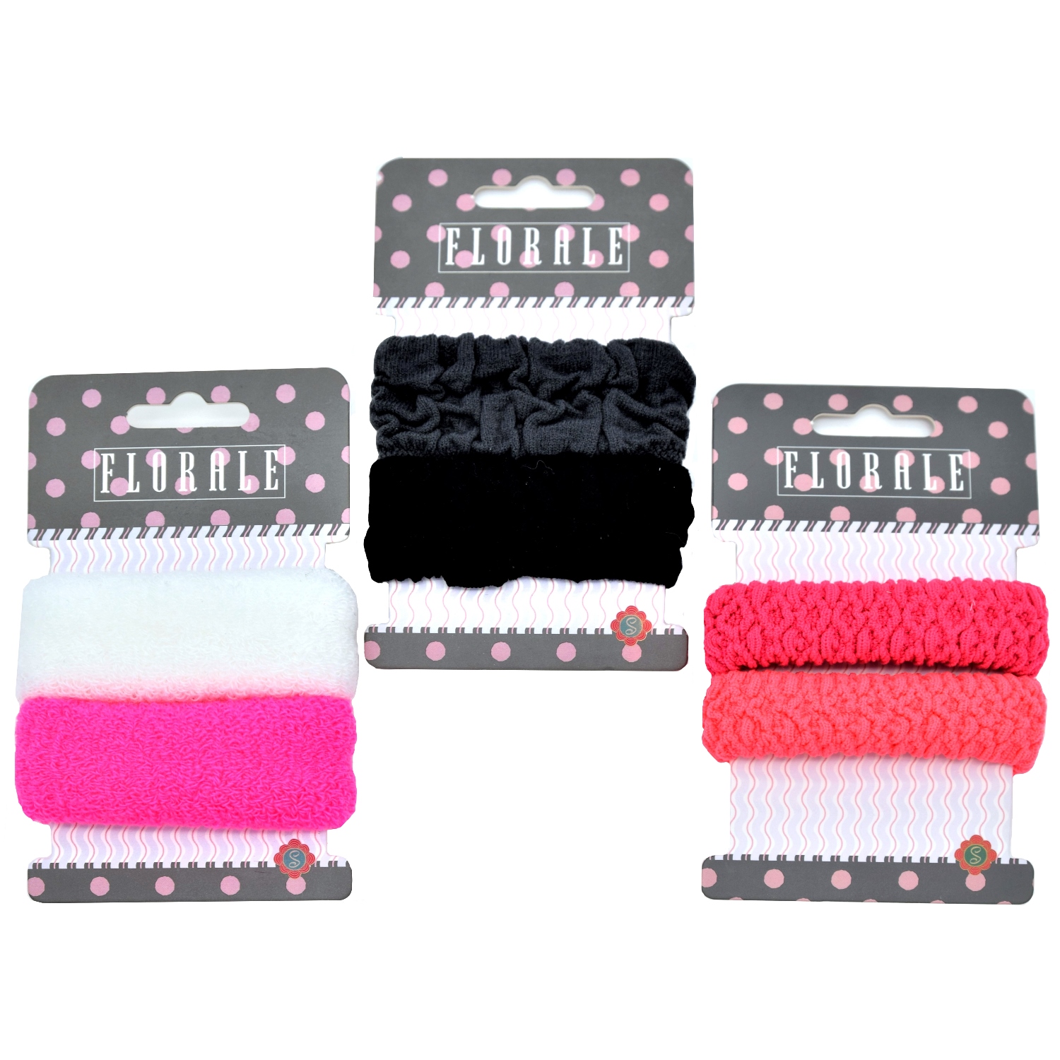 Изображение товара Махровая резинка для волос Florale 2 шт. широкая, безопасная и прочная