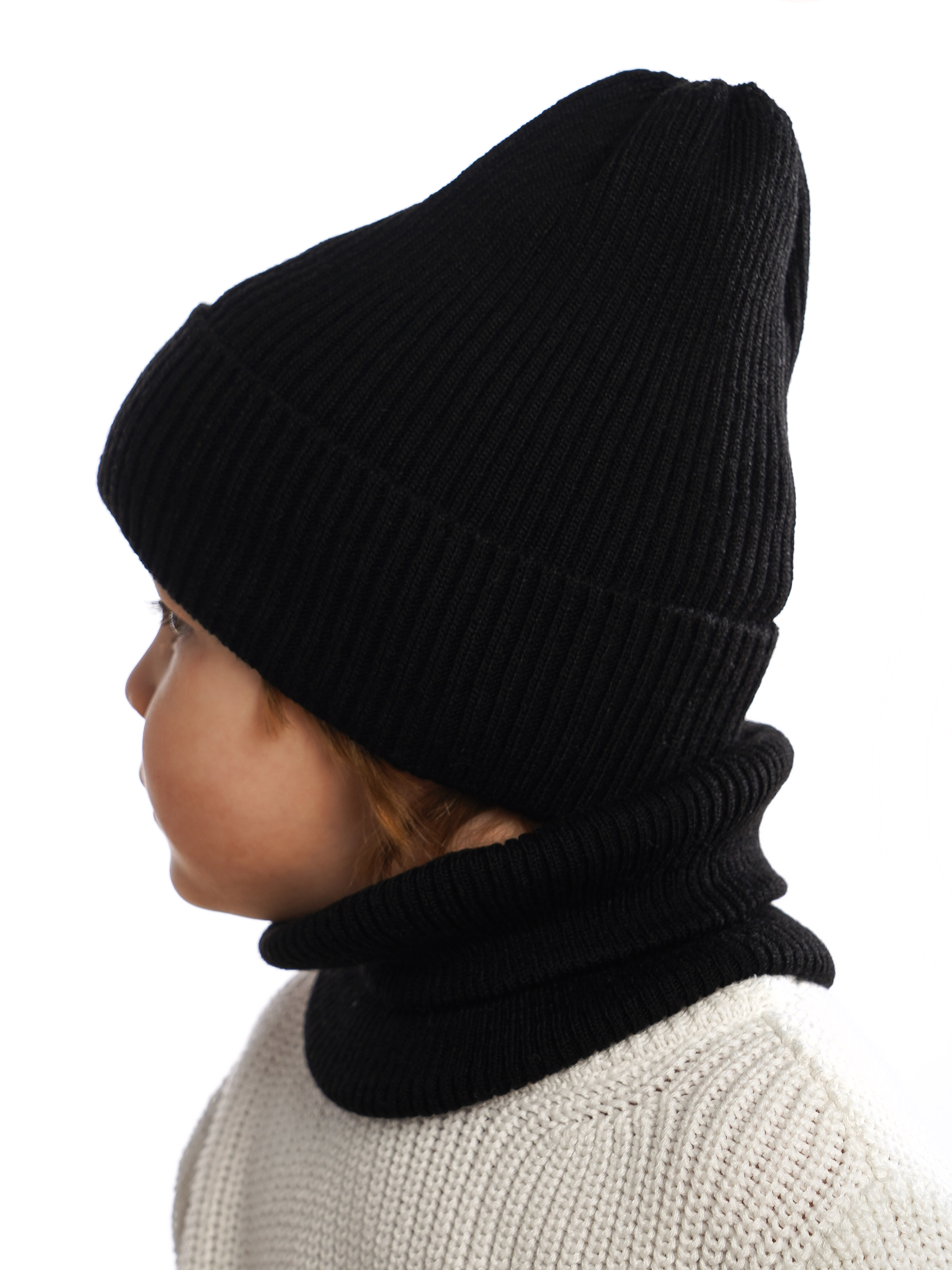 Шапка и снуд ПриКиндер U-Sp234140 Цвет: Чёрный - фото 8