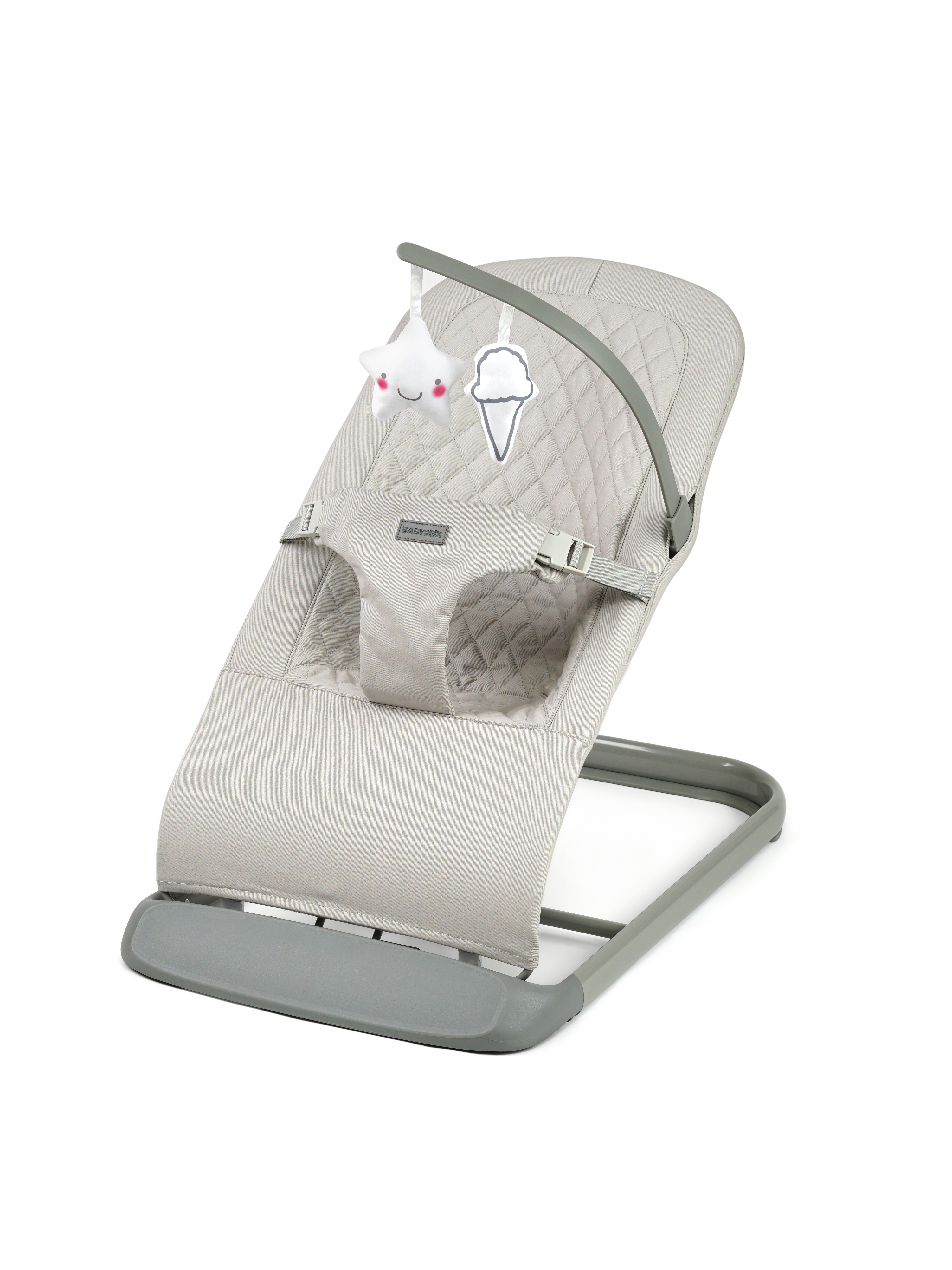 Шезлонг BabyRox Comfort серый - фото 10