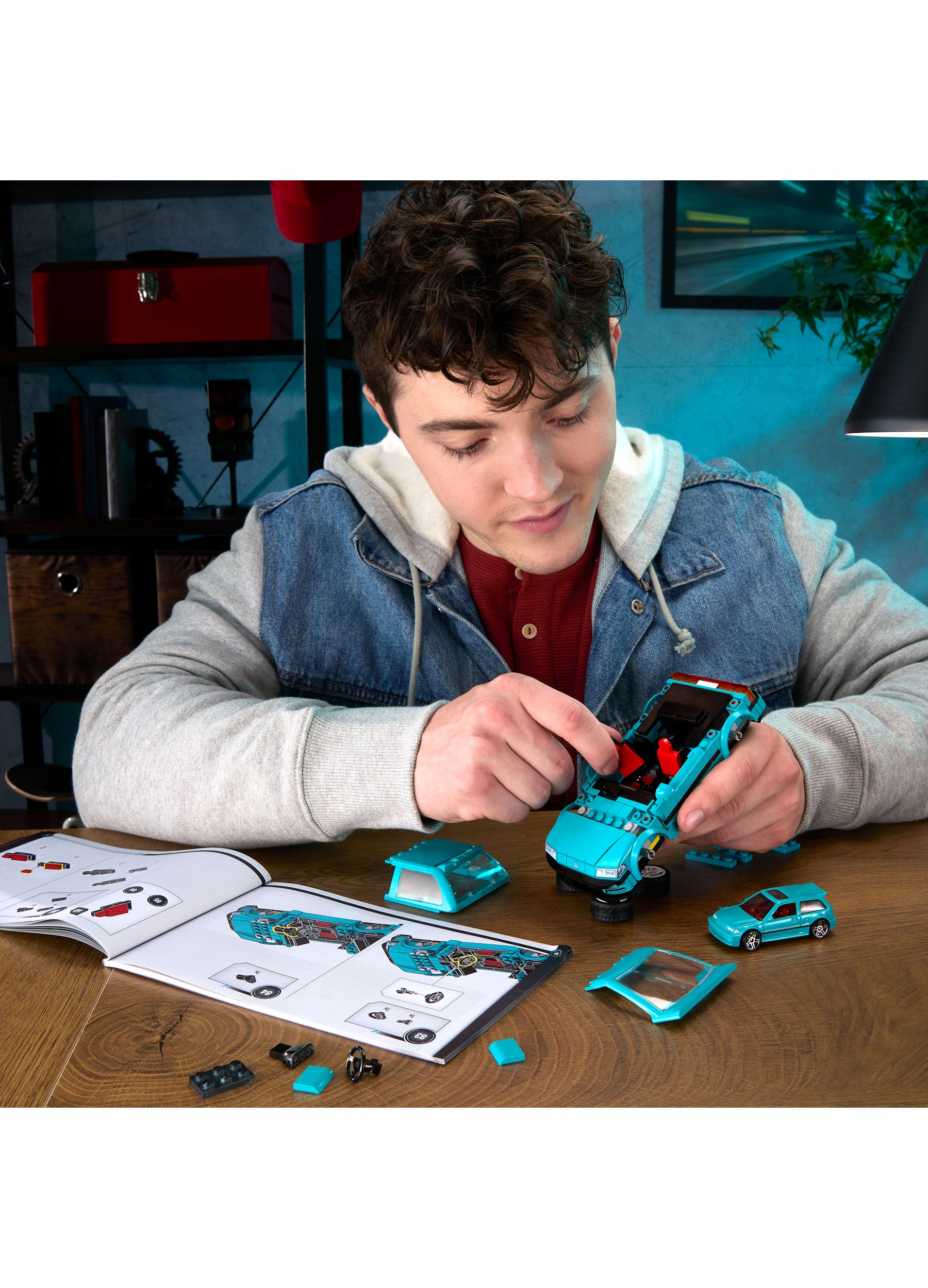 Конструктор Brick Shop Honda Civic EF Custom 90 248 дет. - фото 6