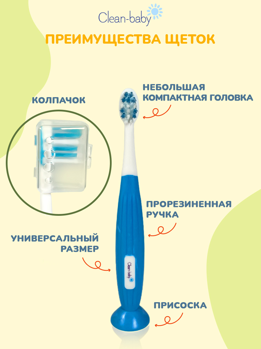Зубная паста, зубная щетка Clean-baby с фтором - фото 5