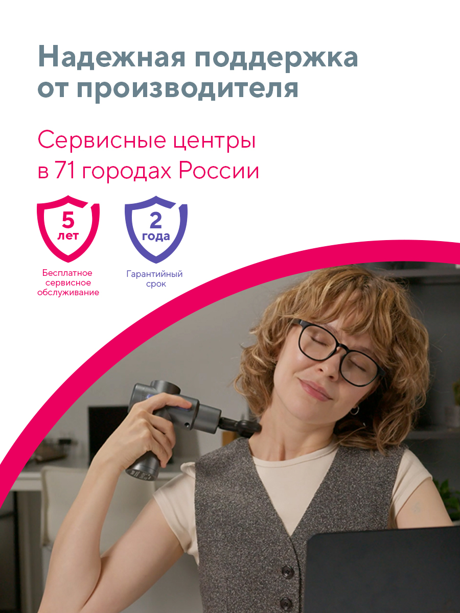 Перкуссионный массажер пистолет B.Well Med-450 - фото 10