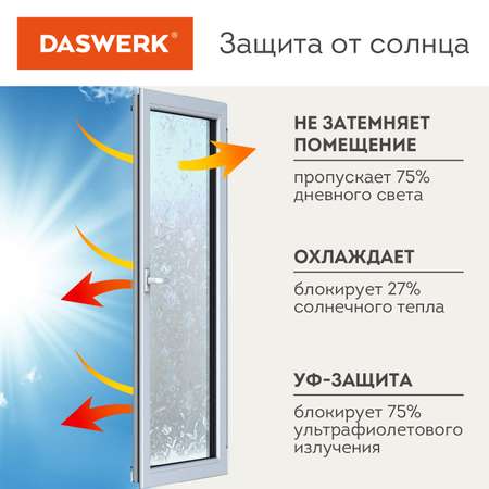 Пленка солнцезащитная DASWERK самоклеящаяся на окно статическая