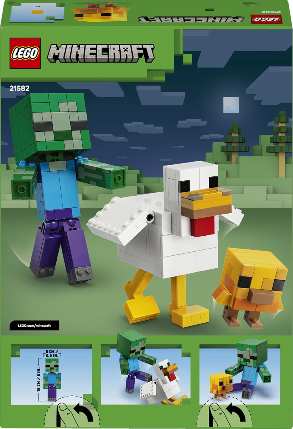Конструктор LEGO Minecraft Всадник на курице 344 дет. - фото 6