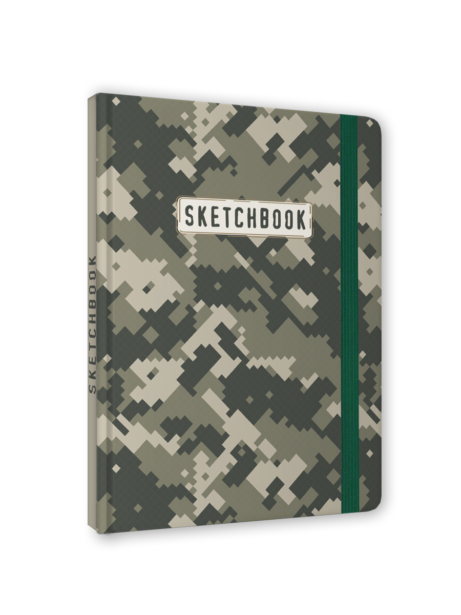 Блокнот Проф-Пресс Скетчбук А5. Камуфляж 80 л. - фото 6