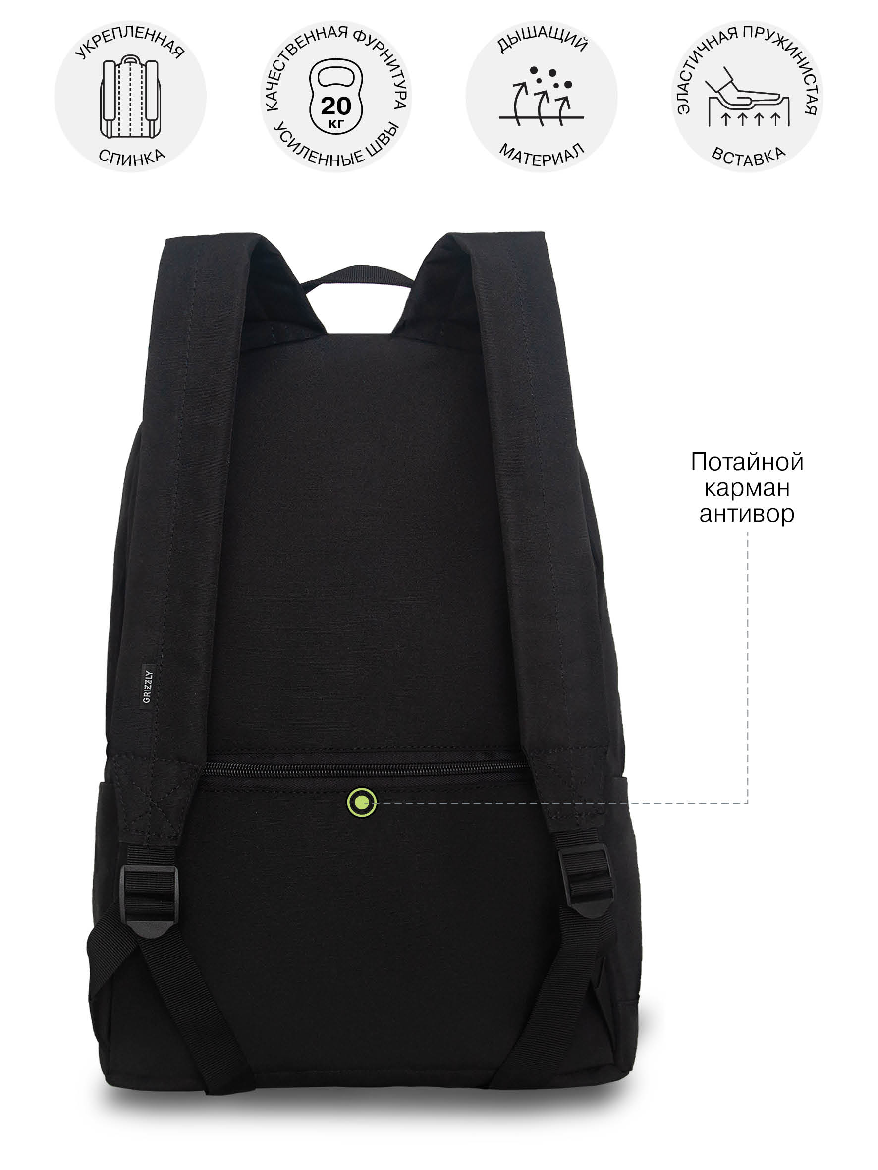 Рюкзак Grizzly мужской - фото 8