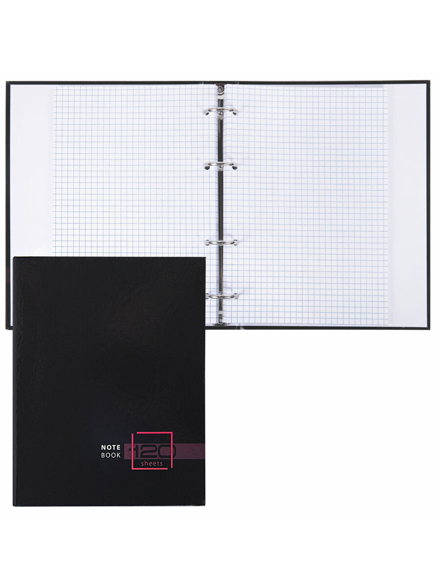 Тетрадь со сменным блоком Brauberg клетка 120 лист. - фото 8