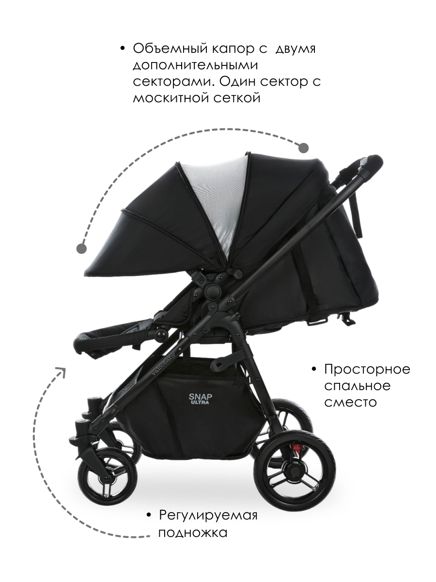 Коляска прогулочная Valco baby Snap 4 Ultra Flatt Matt черный - фото 4