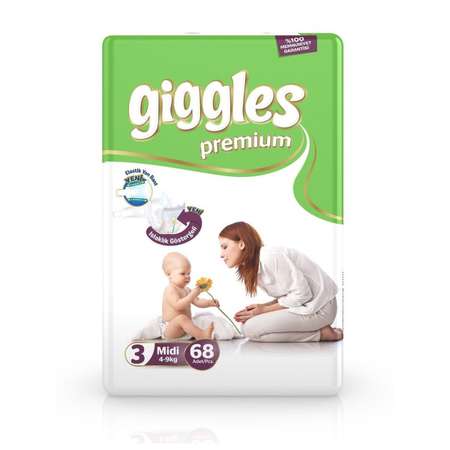 Подгузники Giggles Premium 5 68 шт.