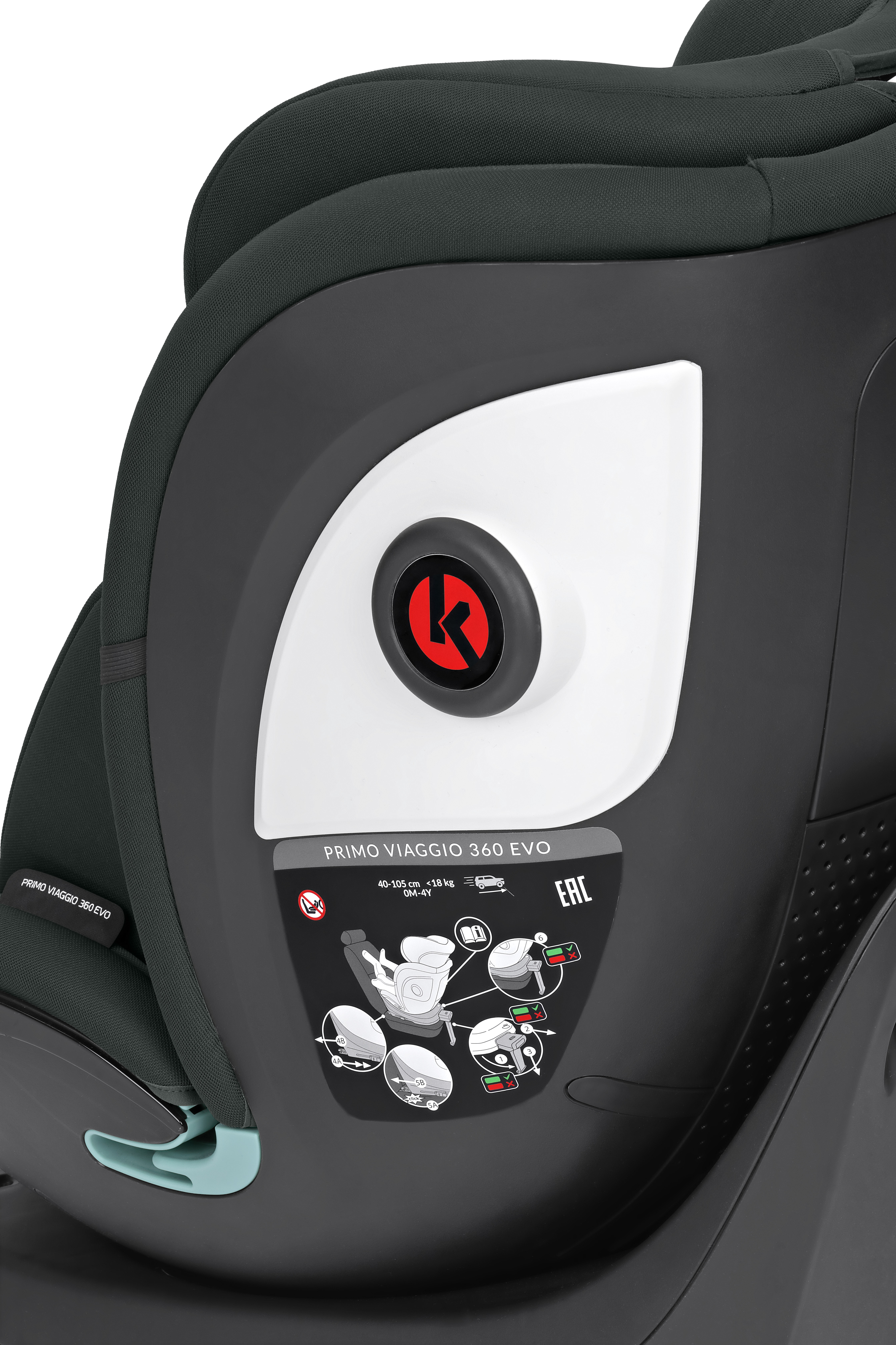 Автокресло Peg-Perego 360 Evo Isofix 0+/1/2/3 (0-36 кг) зеленый - фото 14