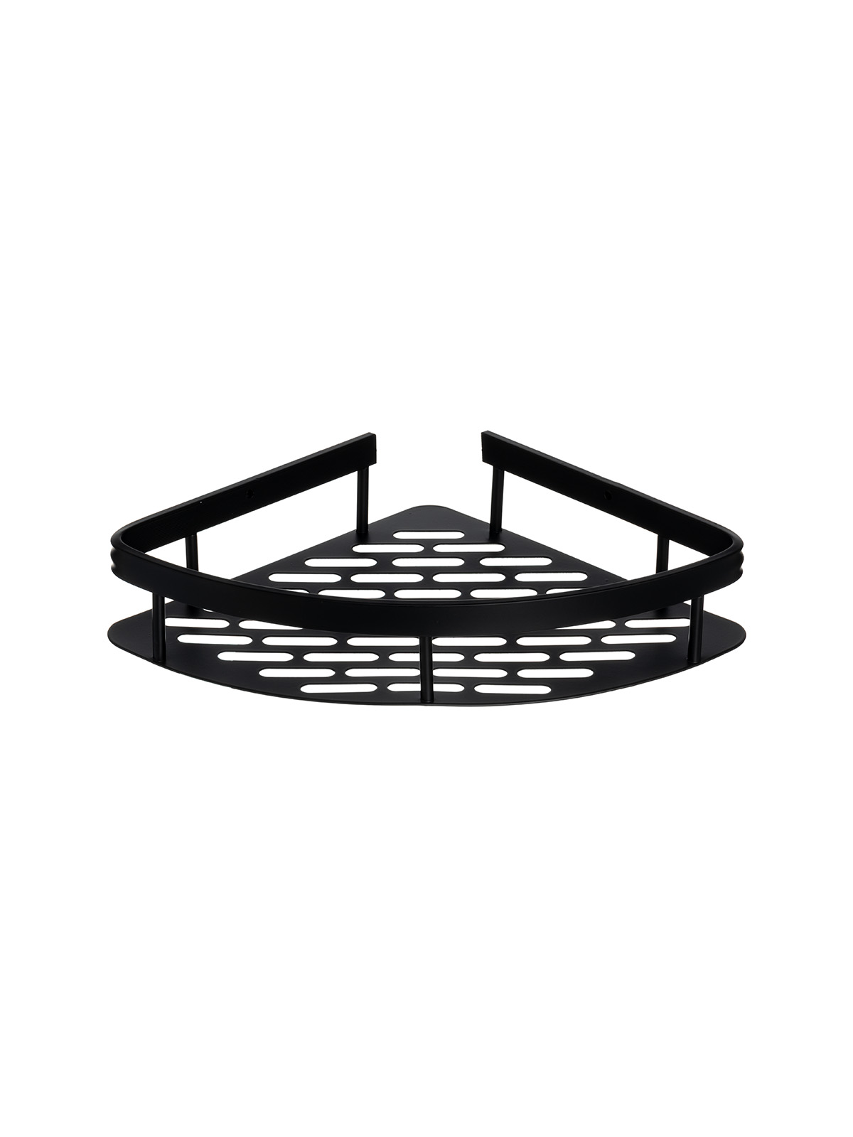 Полка навесная DeNASTIA Алюминий угловая 28x21x5 чёрный A000323 - фото 3