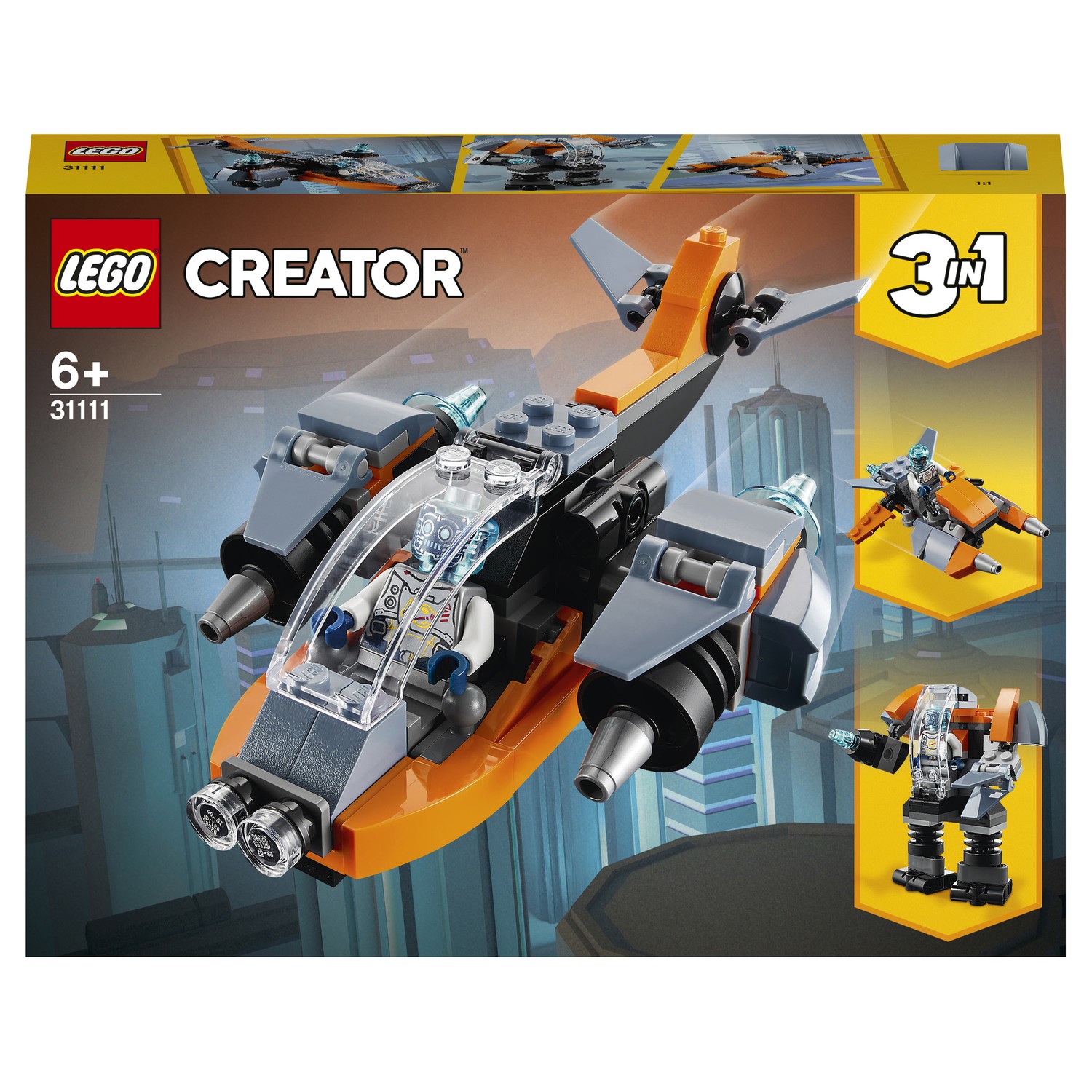 Конструктор LEGO Creator Кибердрон 113 дет. - фото 2