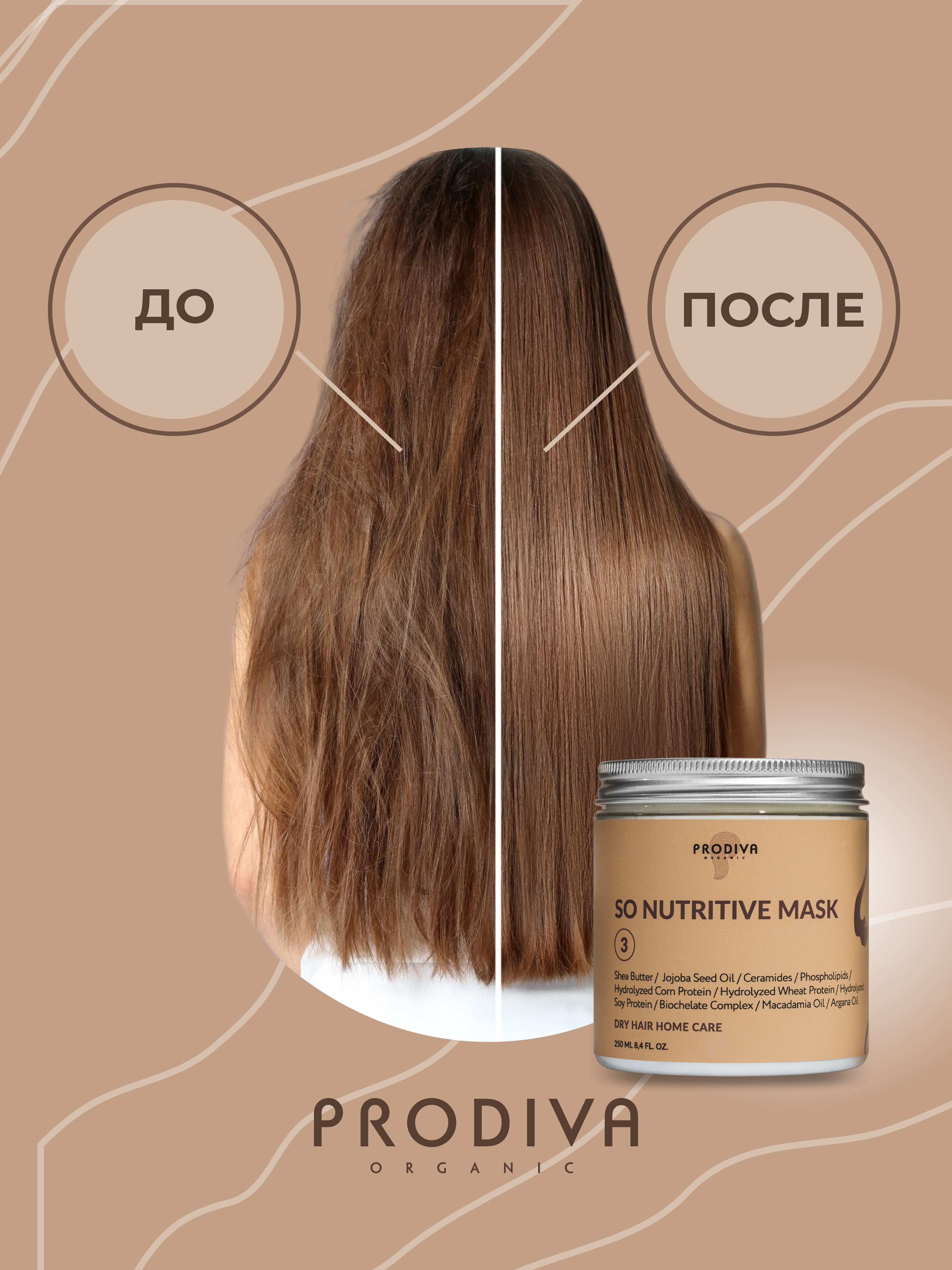 Маска PRODIVA для сухих волос SO NUTRITIVE 250 мл - фото 6