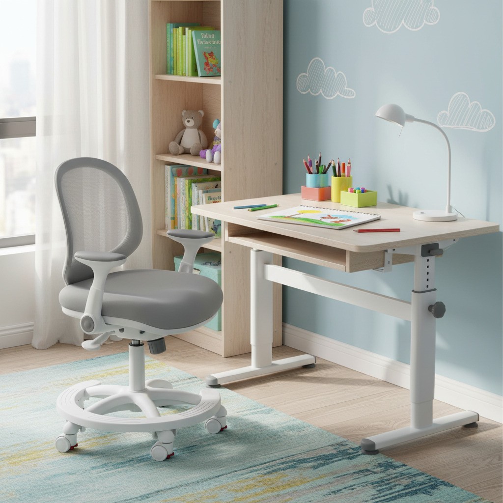 Изображение товара Детское компьютерное кресло TETCHAIR Рейнбоу серый для комфорта и долговечности